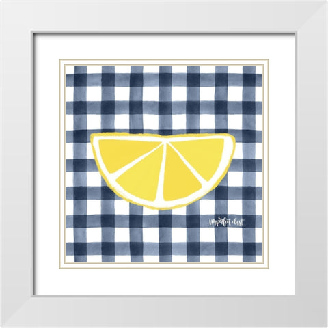 Half Lemon White Modern Wood Framed Art Print with Double Matting by Imperfect Dust