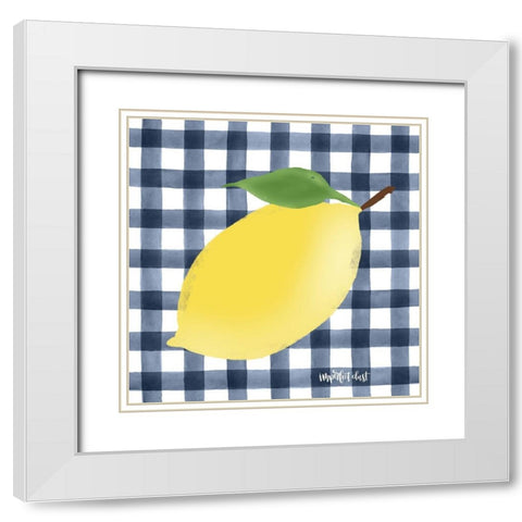 Lemon White Modern Wood Framed Art Print with Double Matting by Imperfect Dust