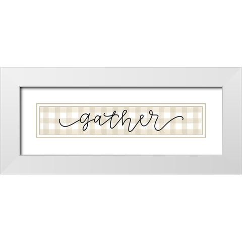 Gather  White Modern Wood Framed Art Print with Double Matting by Imperfect Dust