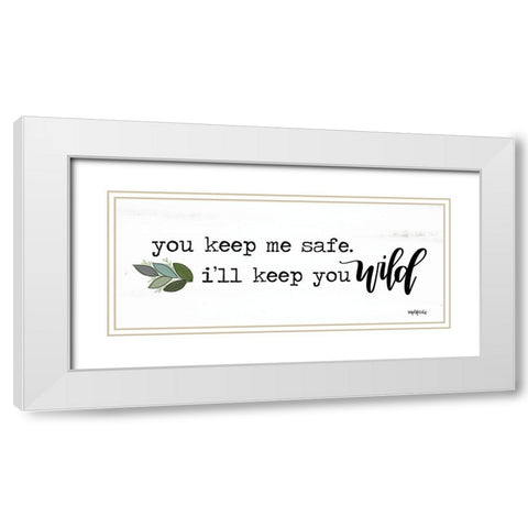 Keep You Wild     White Modern Wood Framed Art Print with Double Matting by Imperfect Dust