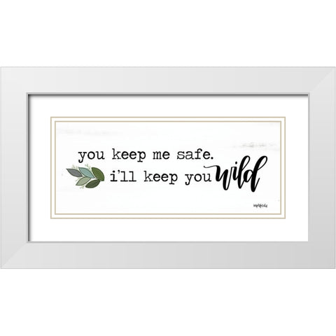 Keep You Wild     White Modern Wood Framed Art Print with Double Matting by Imperfect Dust