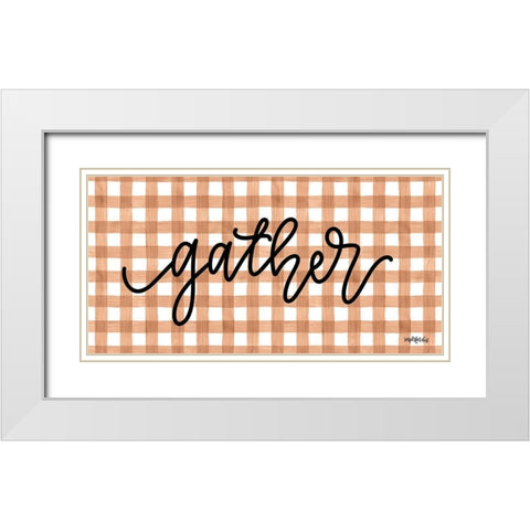 Gather Terracotta White Modern Wood Framed Art Print with Double Matting by Imperfect Dust