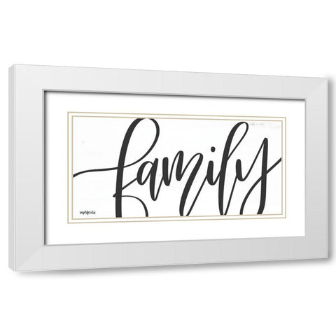 Family White Modern Wood Framed Art Print with Double Matting by Imperfect Dust