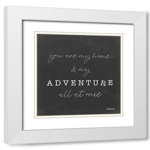 My Adventure  White Modern Wood Framed Art Print with Double Matting by Imperfect Dust