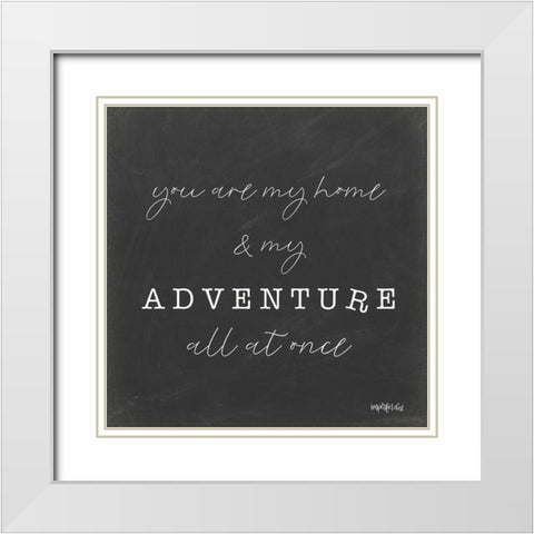 My Adventure  White Modern Wood Framed Art Print with Double Matting by Imperfect Dust