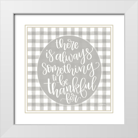 Always Something White Modern Wood Framed Art Print with Double Matting by Imperfect Dust