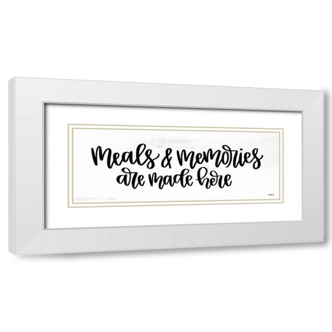 Meals + Memories White Modern Wood Framed Art Print with Double Matting by Imperfect Dust