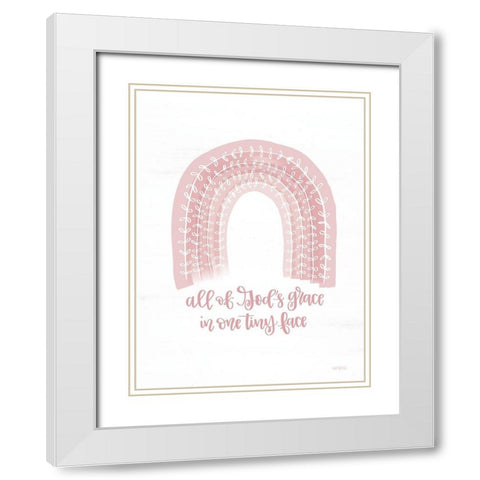 All of Gods Grace    White Modern Wood Framed Art Print with Double Matting by Imperfect Dust