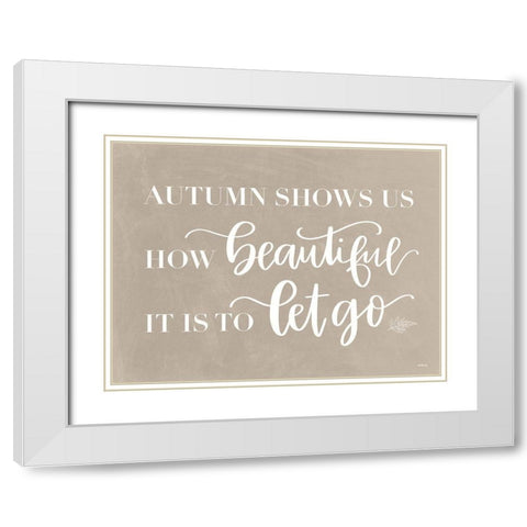 Let Go White Modern Wood Framed Art Print with Double Matting by Imperfect Dust