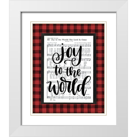 Joy to the World    White Modern Wood Framed Art Print with Double Matting by Imperfect Dust