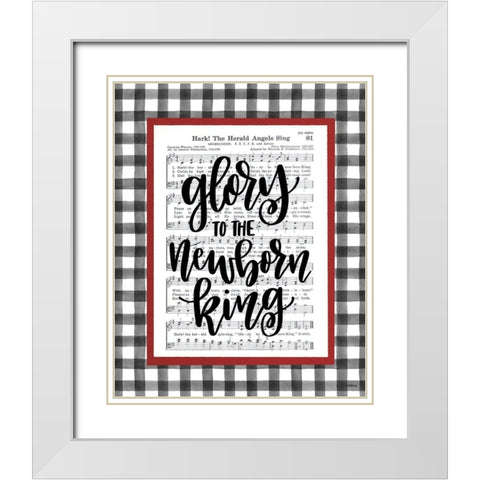 Glory to the Newborn King     White Modern Wood Framed Art Print with Double Matting by Imperfect Dust