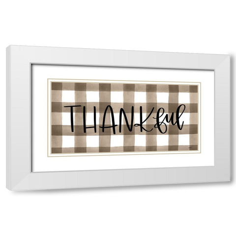 Thankful   White Modern Wood Framed Art Print with Double Matting by Imperfect Dust