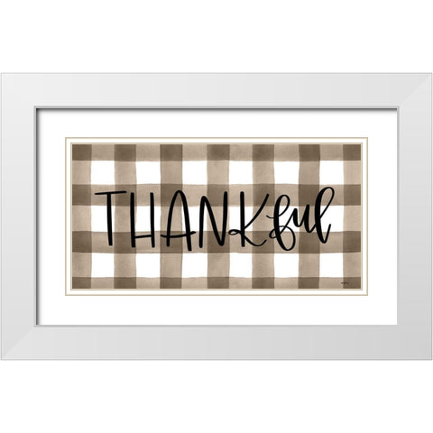 Thankful   White Modern Wood Framed Art Print with Double Matting by Imperfect Dust