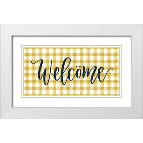 Welcome    White Modern Wood Framed Art Print with Double Matting by Imperfect Dust