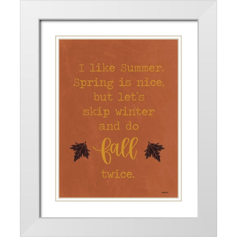 Fall Twice    White Modern Wood Framed Art Print with Double Matting by Imperfect Dust