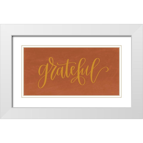 Grateful     White Modern Wood Framed Art Print with Double Matting by Imperfect Dust