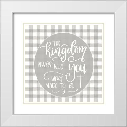 Meant to Be White Modern Wood Framed Art Print with Double Matting by Imperfect Dust