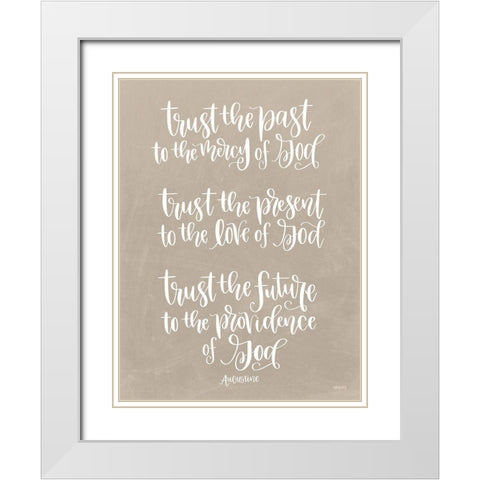 Trust White Modern Wood Framed Art Print with Double Matting by Imperfect Dust