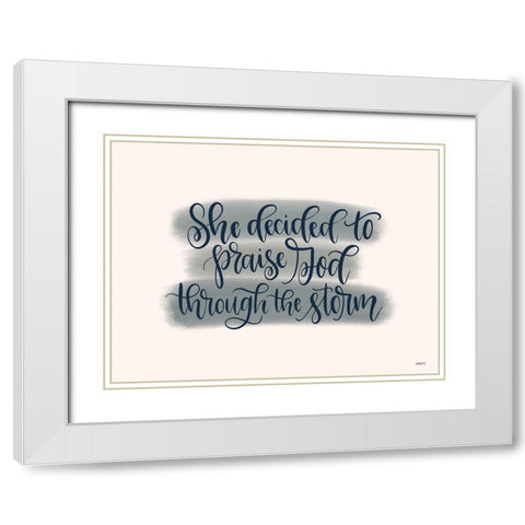 Through the Storm White Modern Wood Framed Art Print with Double Matting by Imperfect Dust