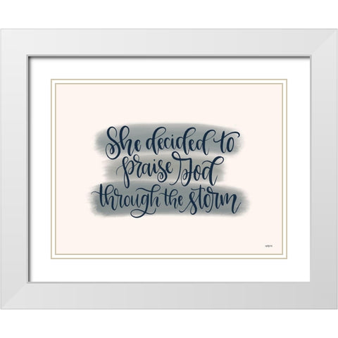 Through the Storm White Modern Wood Framed Art Print with Double Matting by Imperfect Dust