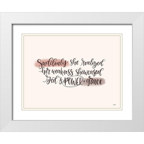 Power and Grace White Modern Wood Framed Art Print with Double Matting by Imperfect Dust