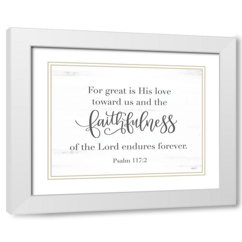 Faithfulness White Modern Wood Framed Art Print with Double Matting by Imperfect Dust
