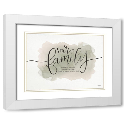 Our Family White Modern Wood Framed Art Print with Double Matting by Imperfect Dust