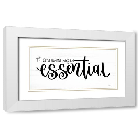 Im Essential White Modern Wood Framed Art Print with Double Matting by Imperfect Dust