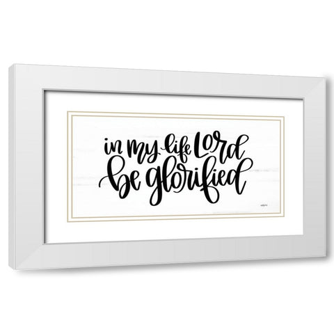 Be Glorified White Modern Wood Framed Art Print with Double Matting by Imperfect Dust