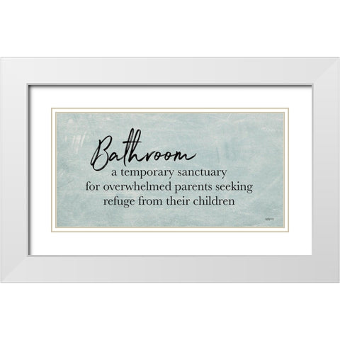 Bathroom    White Modern Wood Framed Art Print with Double Matting by Imperfect Dust