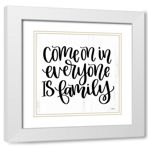 Come On In White Modern Wood Framed Art Print with Double Matting by Imperfect Dust