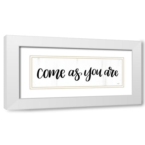 Come As You Are White Modern Wood Framed Art Print with Double Matting by Imperfect Dust