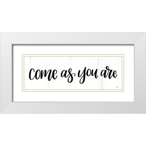 Come As You Are White Modern Wood Framed Art Print with Double Matting by Imperfect Dust