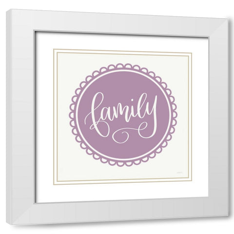 Scalloped Family White Modern Wood Framed Art Print with Double Matting by Imperfect Dust