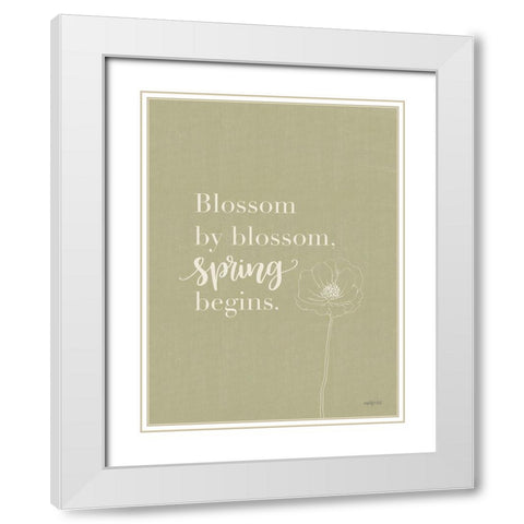 Blossom by Blossom White Modern Wood Framed Art Print with Double Matting by Imperfect Dust