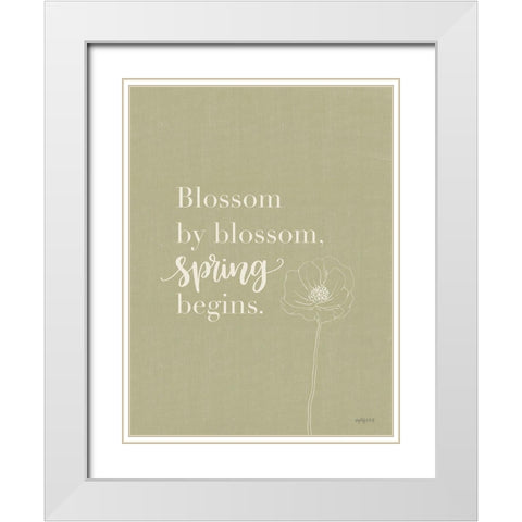 Blossom by Blossom White Modern Wood Framed Art Print with Double Matting by Imperfect Dust