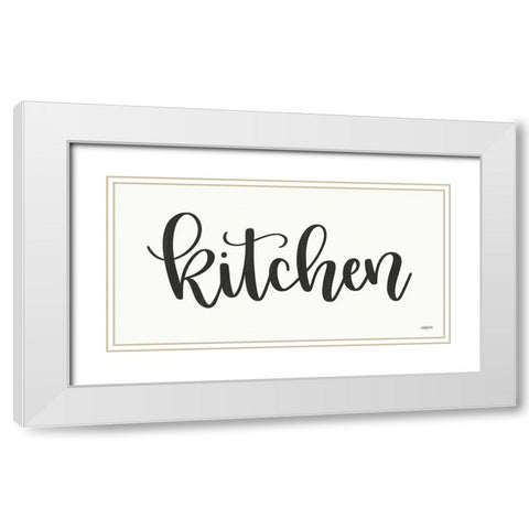 Kitchen White Modern Wood Framed Art Print with Double Matting by Imperfect Dust