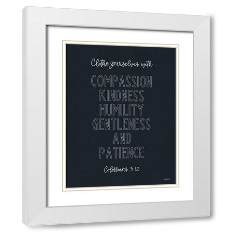 Clothe Yourselves White Modern Wood Framed Art Print with Double Matting by Imperfect Dust