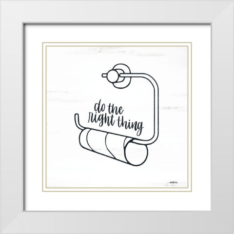 Empty Toilet Paper Roll White Modern Wood Framed Art Print with Double Matting by Imperfect Dust
