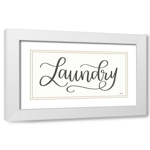 Laundry White Modern Wood Framed Art Print with Double Matting by Imperfect Dust