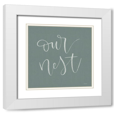 Our Nest White Modern Wood Framed Art Print with Double Matting by Imperfect Dust