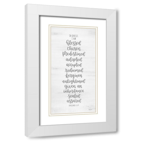 In Christ White Modern Wood Framed Art Print with Double Matting by Imperfect Dust