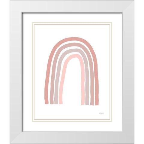 Rainbow White Modern Wood Framed Art Print with Double Matting by Imperfect Dust