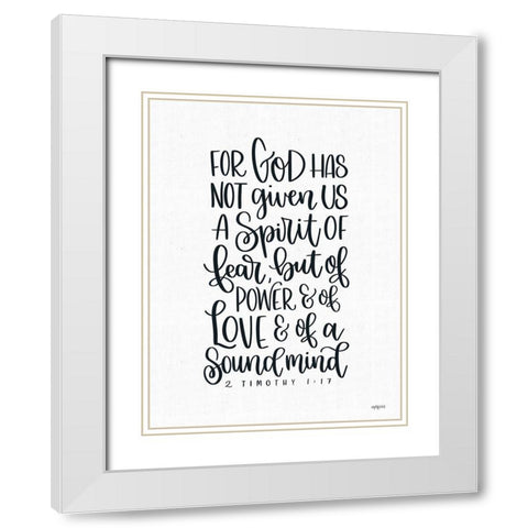 A Sound Mind White Modern Wood Framed Art Print with Double Matting by Imperfect Dust
