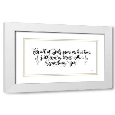 Gods Promises White Modern Wood Framed Art Print with Double Matting by Imperfect Dust