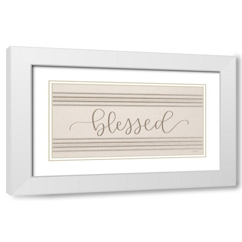 Blessed White Modern Wood Framed Art Print with Double Matting by Imperfect Dust