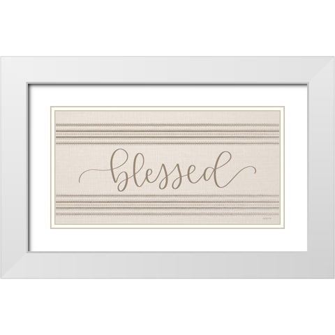 Blessed White Modern Wood Framed Art Print with Double Matting by Imperfect Dust