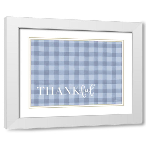 Thankful White Modern Wood Framed Art Print with Double Matting by Imperfect Dust