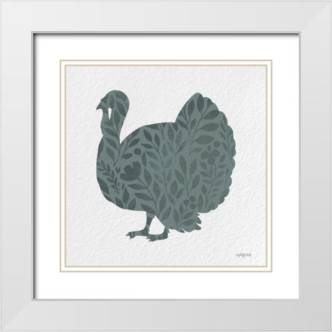 Floral Turkey White Modern Wood Framed Art Print with Double Matting by Imperfect Dust