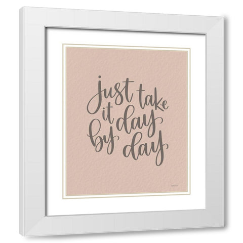 Day by Day White Modern Wood Framed Art Print with Double Matting by Imperfect Dust